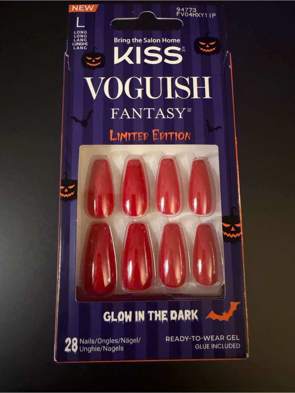 Kiss VoguisH Fantasy Glow-in-the-Dark Red Nails